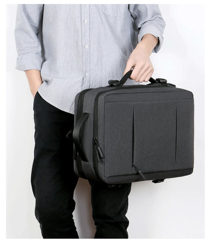 Classic Travel Backpack Men Expandable USB Bag
